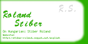 roland stiber business card